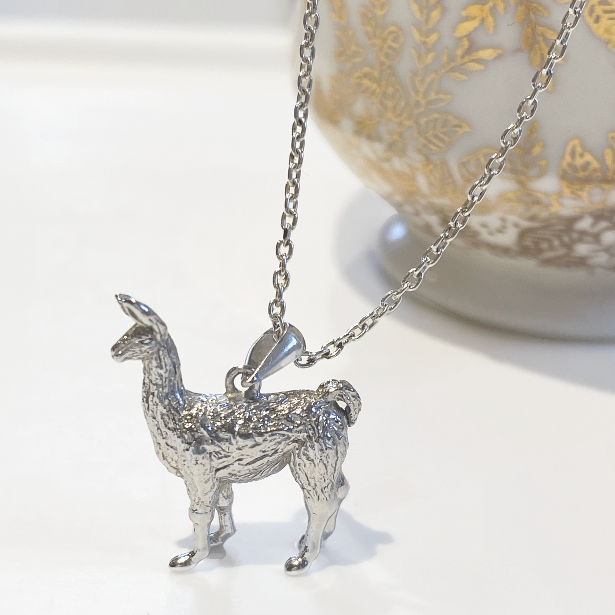 Sterling silver 2025 llama necklace