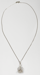 Crown necklace in sterling silver with medium chain (46cm)