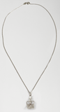 Crown necklace in sterling silver with medium chain (46cm)