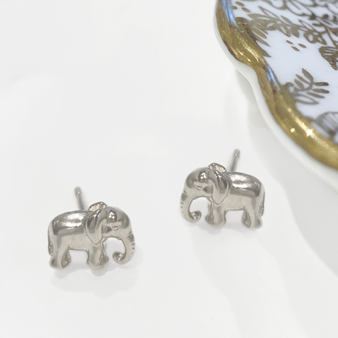 Elephant stud earrings