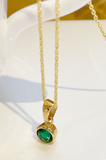 Jungle green droplet necklace 