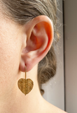 Leaf heart earrings 