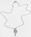 Palm tree necklace in sterling silver with medium chain (46cm)