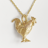Prize cock necklace Gold plated with medium chain (46cm) £35.00 Gold plated with long chain (70cm) £60.00 