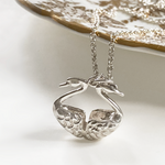 Swan heart necklace 